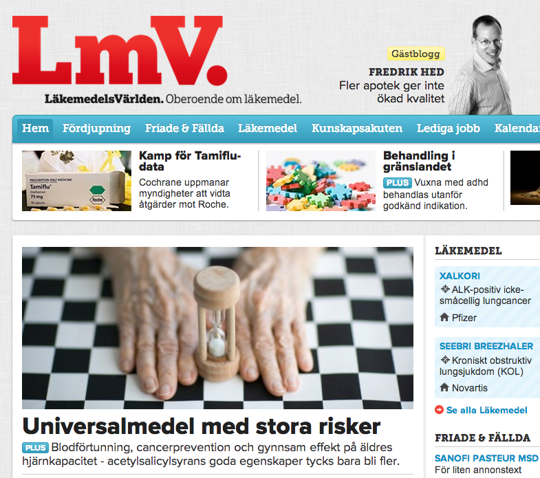 Fredrik Hed, medicinjournalist